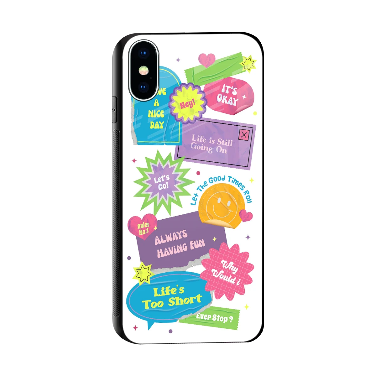 Lesss Go sleek iphone x cover with tempered glass back and TPU edges