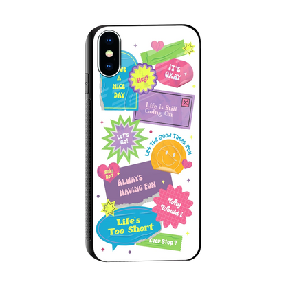Lesss Go sleek iphone x cover with tempered glass back and TPU edges