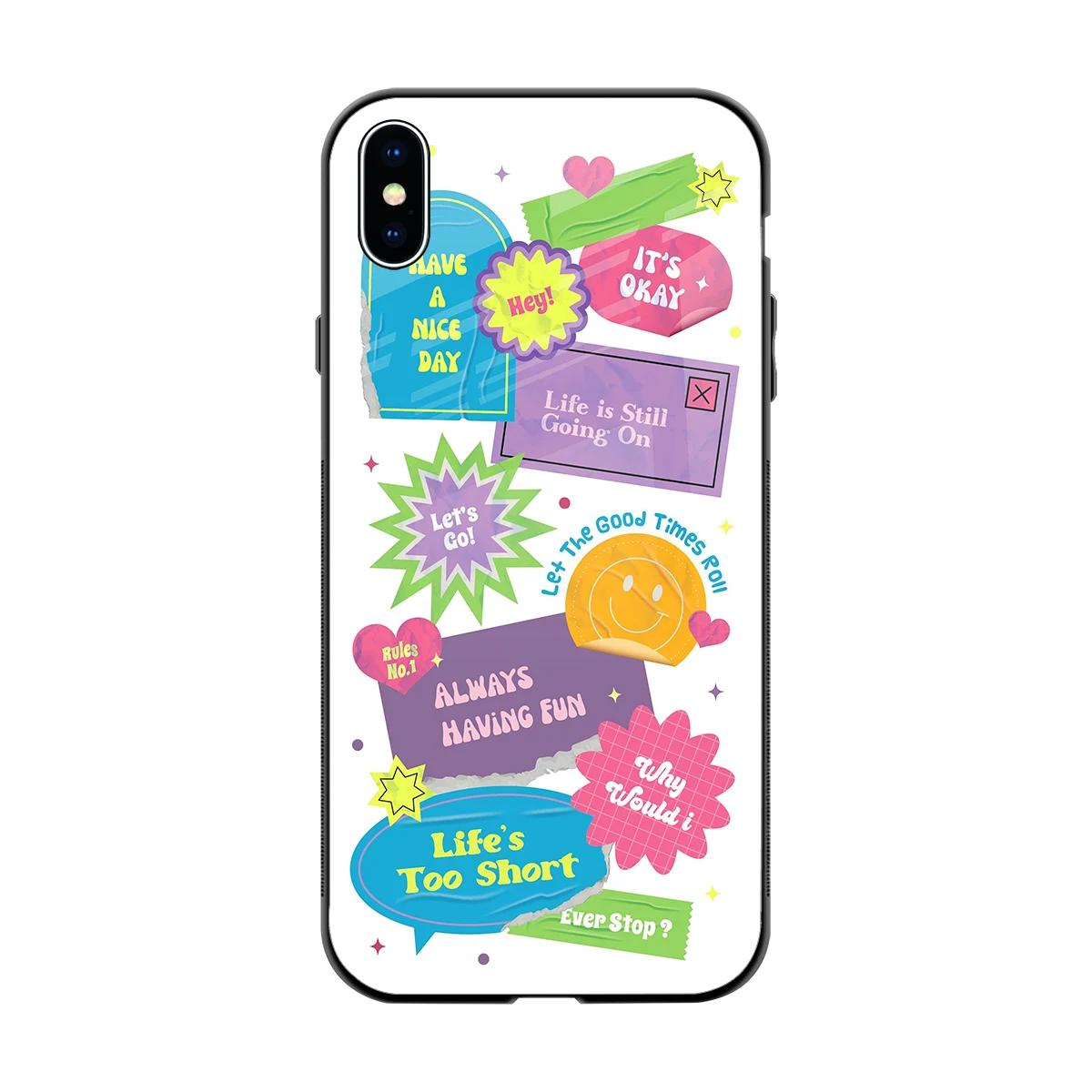 Lesss Go back phone cover | glass case for iphone xs max
