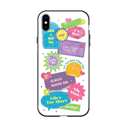 Lesss Go back phone cover | glass case for iphone xs max
