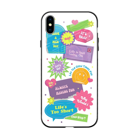 Lesss Go back phone cover | glass case for iphone xs max