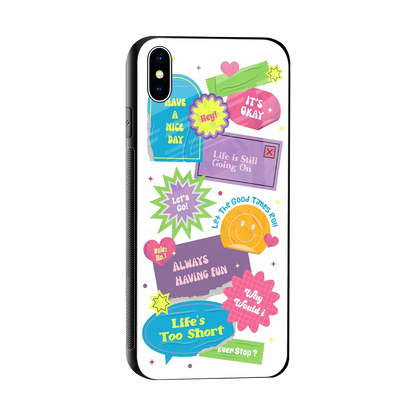 Lesss Go sleek iphone xs max cover with tempered glass back and TPU edges