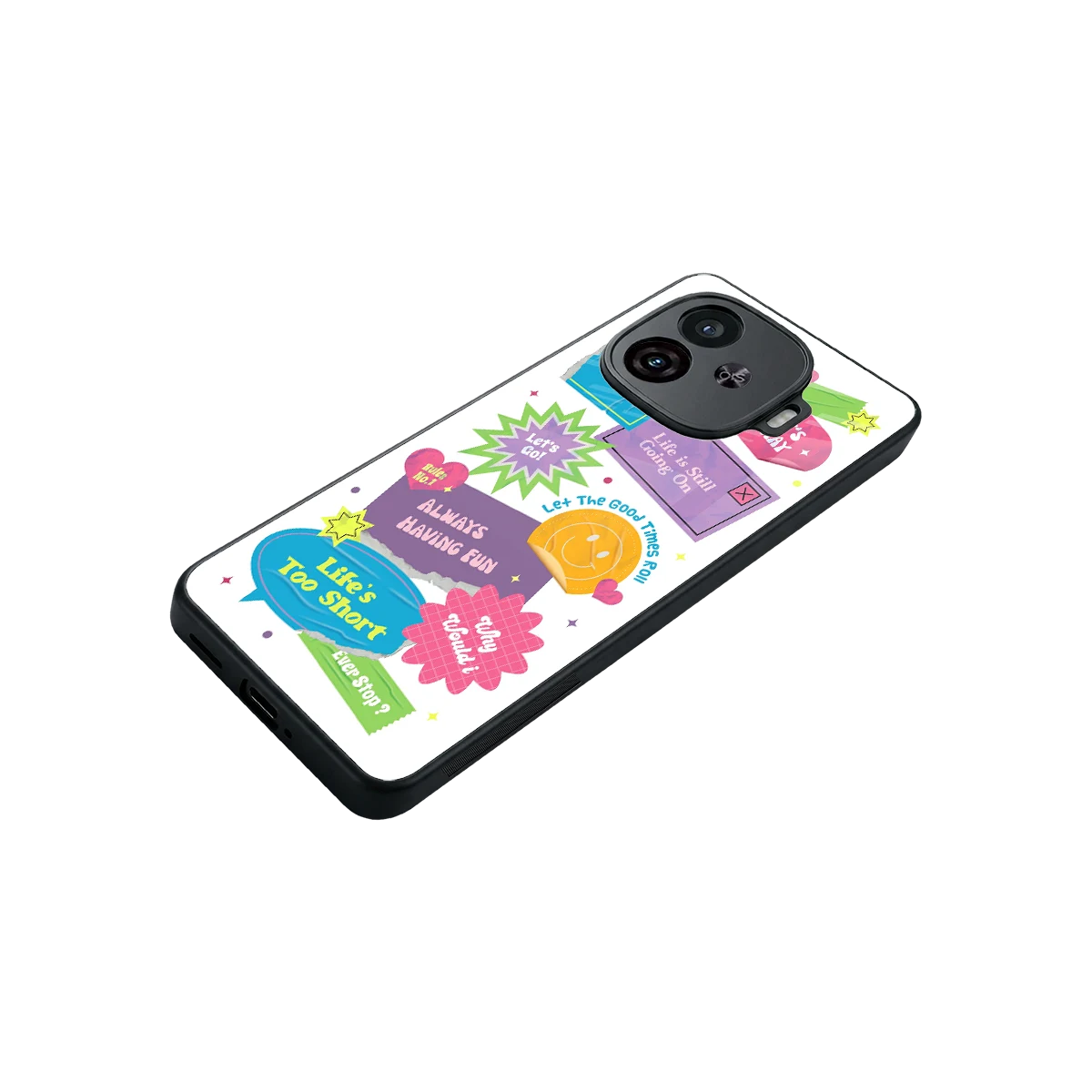 Lesss Go stylish phone case for iqoo neo 10r 5g | glossy glass and slim fit