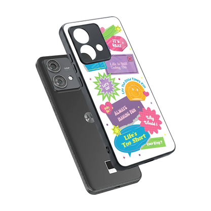 Lesss Go sleek motorola edge 40 neo 5g cover with tempered glass back and TPU edges