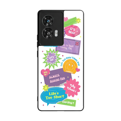 Lesss Go back phone cover | glass case for motorola edge 50 fusion
