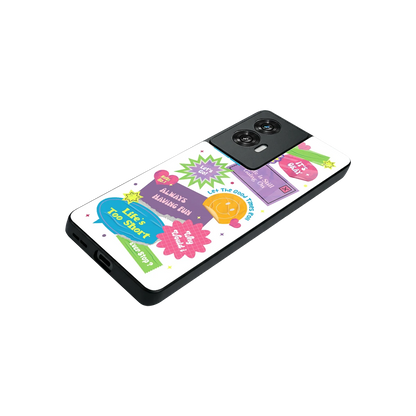 Lesss Go stylish phone case for motorola edge 50 fusion | glossy glass and slim fit
