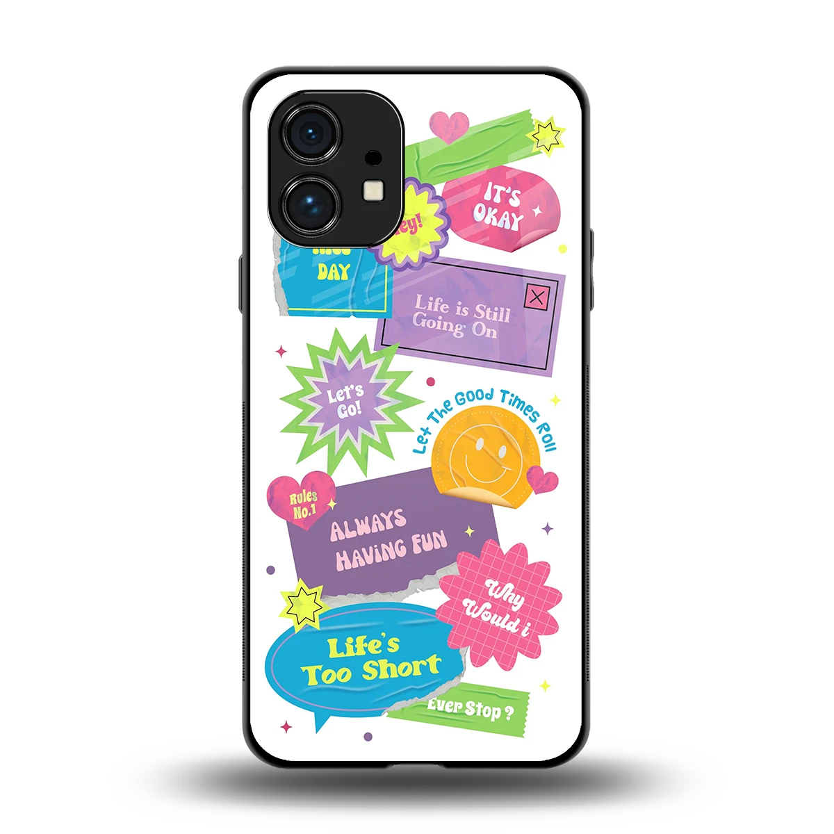Lesss Go back phone cover | glass case for nothing phone 1
