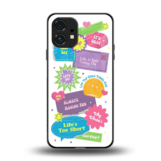 Lesss Go back phone cover | glass case for nothing phone 1