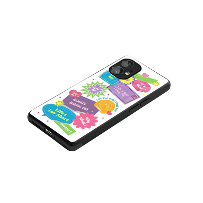 Lesss Go stylish phone case for nothing phone 1 | glossy glass and slim fit