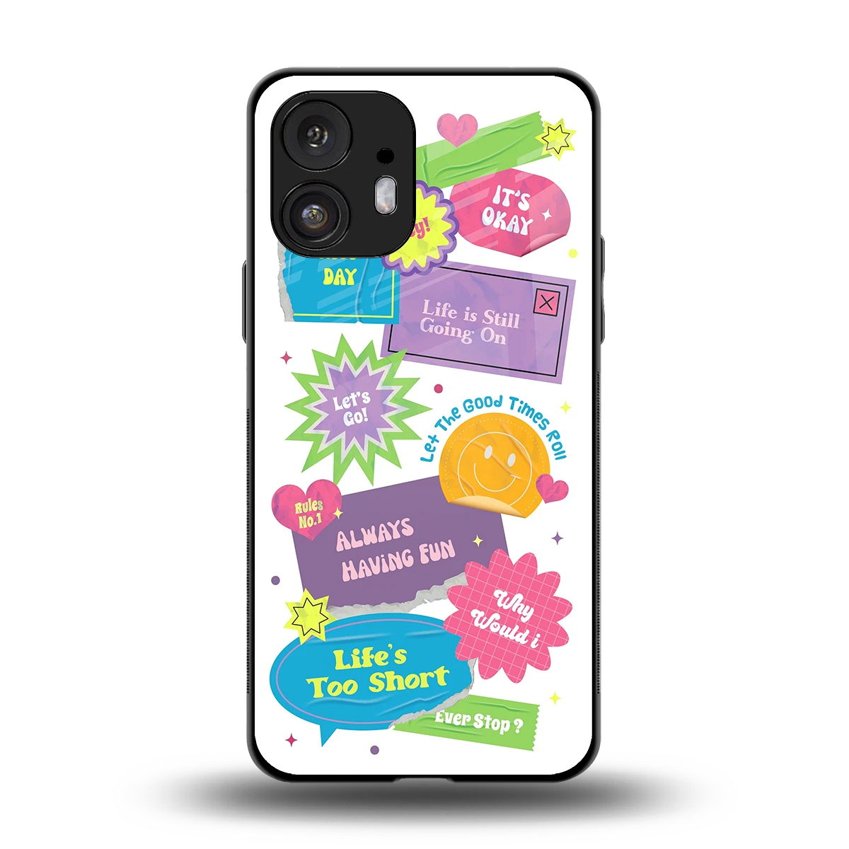 Lesss Go back phone cover | glass case for nothing phone 2