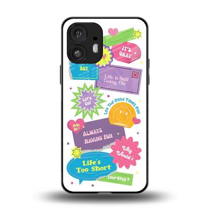 Lesss Go back phone cover | glass case for nothing phone 2