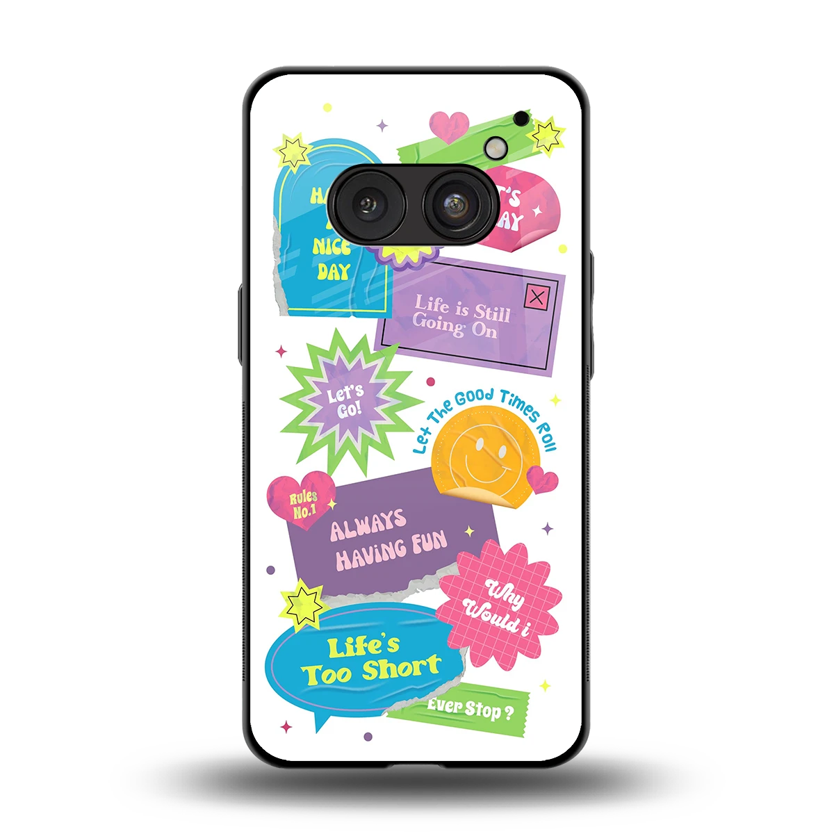 Lesss Go back phone cover | glass case for nothing phone 2a plus