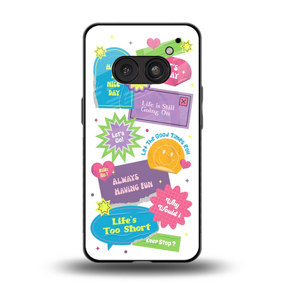 Lesss Go back phone cover | glass case for nothing phone 2a plus