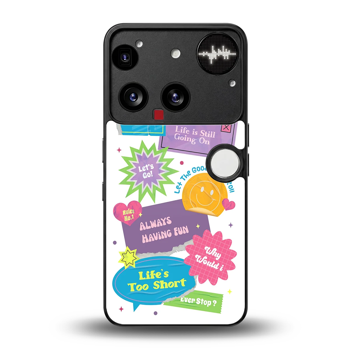 Lesss Go back phone cover | glass case for nothing phone 3