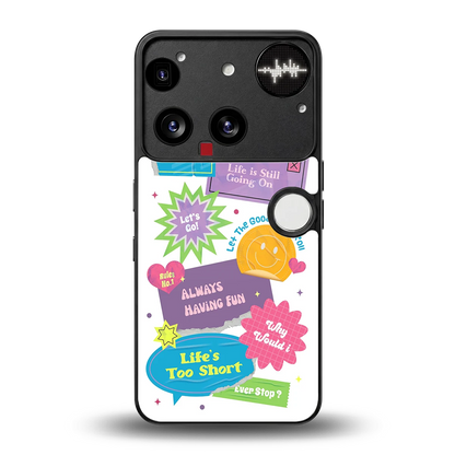 Lesss Go back phone cover | glass case for nothing phone 3