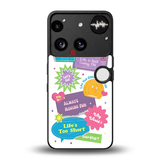 Lesss Go back phone cover | glass case for nothing phone 3