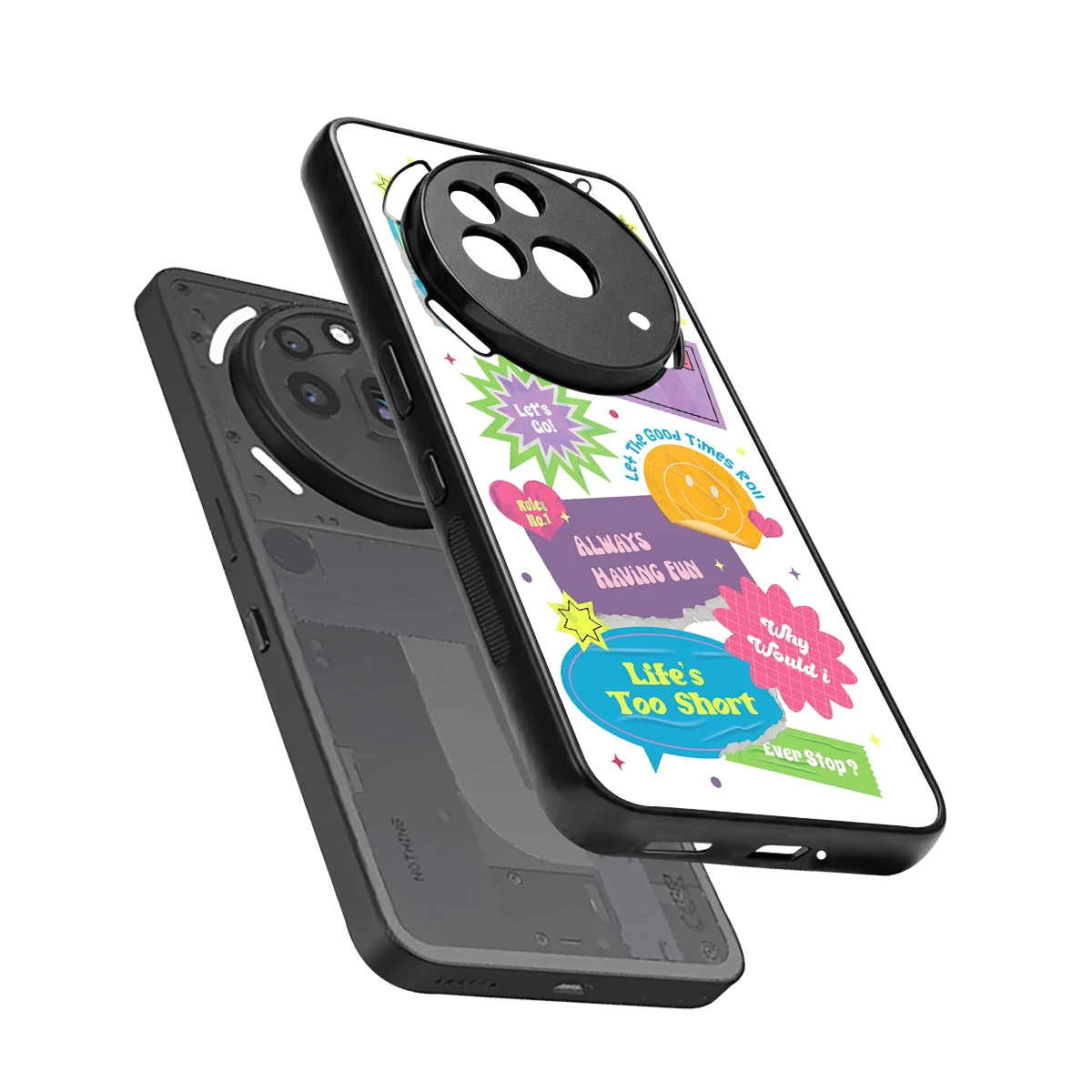 Lesss Go sleek nothing phone 3a pro cover with tempered glass back and TPU edges