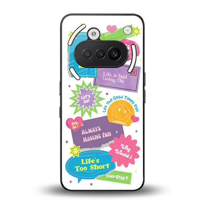 Lesss Go back phone cover | glass case for nothing phone 3a