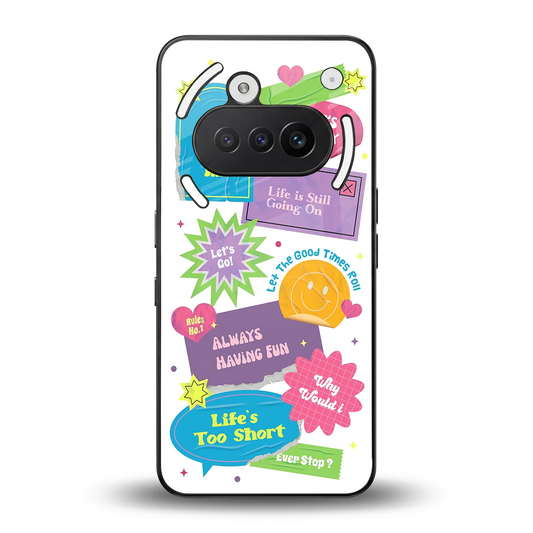 Lesss Go back phone cover | glass case for nothing phone 3a