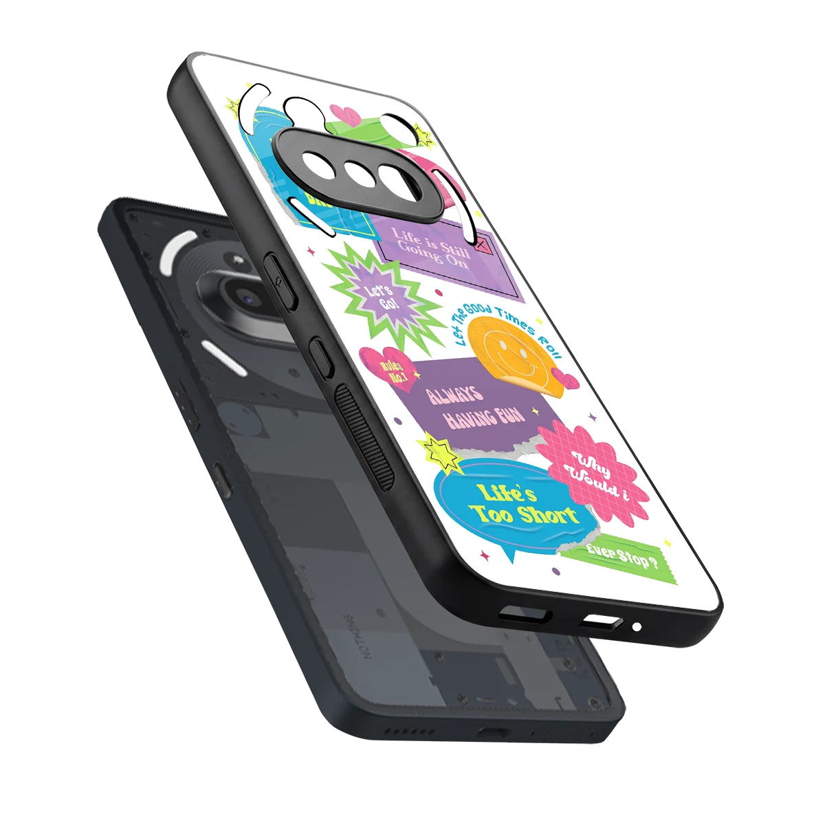 Lesss Go sleek nothing phone 3a cover with tempered glass back and TPU edges