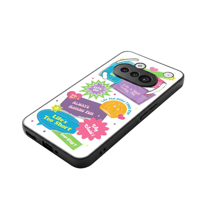 Lesss Go stylish phone case for nothing phone 3a | glossy glass and slim fit