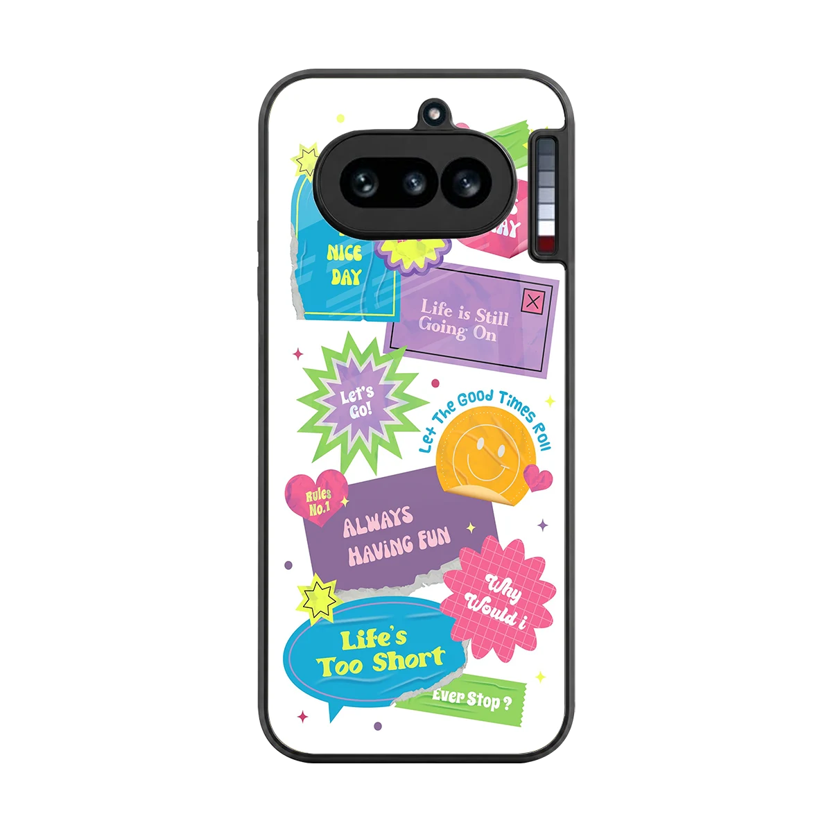 Lesss Go back phone cover | glass case for nothing phone 4a