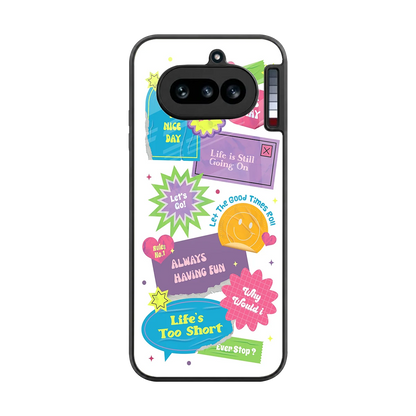 Lesss Go back phone cover | glass case for nothing phone 4a