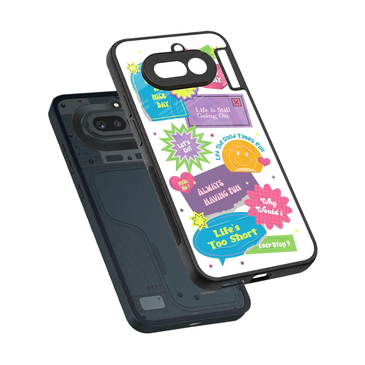 Lesss Go sleek nothing phone 4a cover with tempered glass back and TPU edges