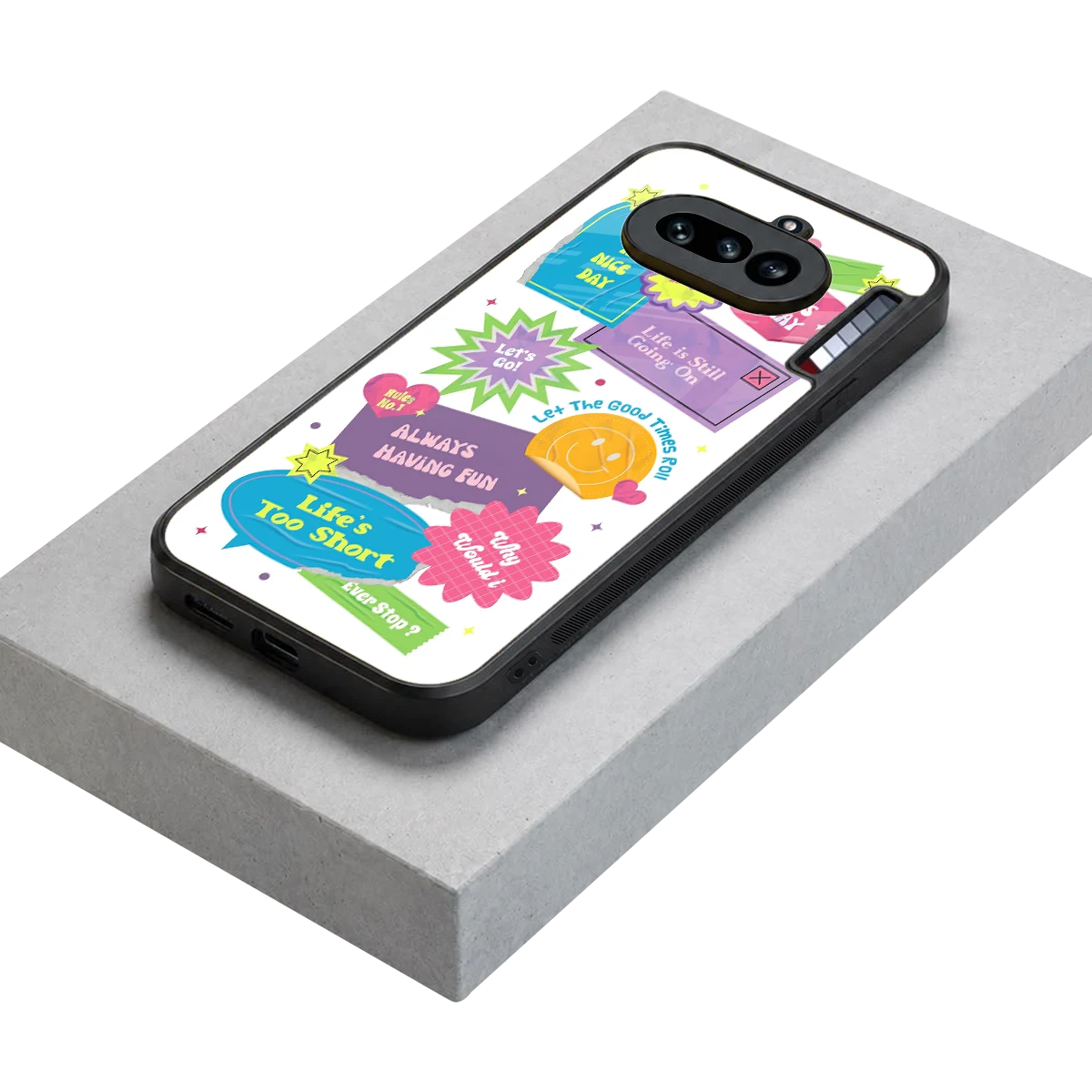 Lesss Go stylish phone case for nothing phone 4a | glossy glass and slim fit