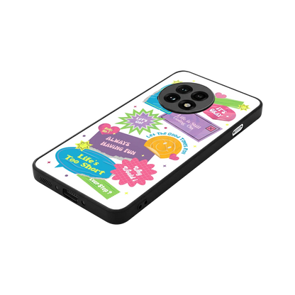 Lesss Go stylish phone case for oneplus 13r | glossy glass and slim fit