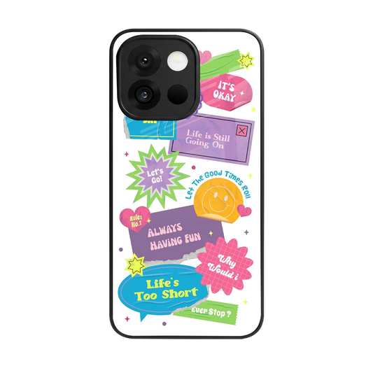 Lesss Go back phone cover | glass case for oneplus 13s
