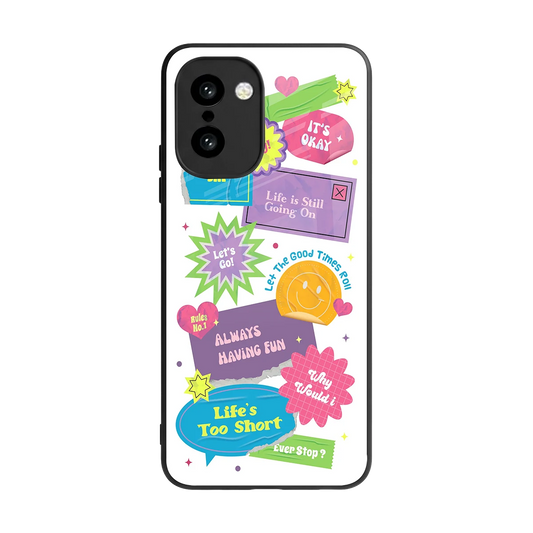 Lesss Go back phone cover | glass case for oneplus 15r