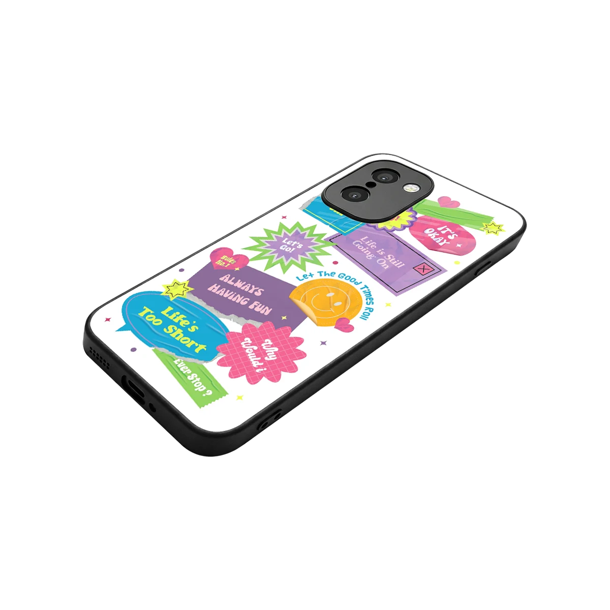 Lesss Go stylish phone case for oneplus 15r | glossy glass and slim fit