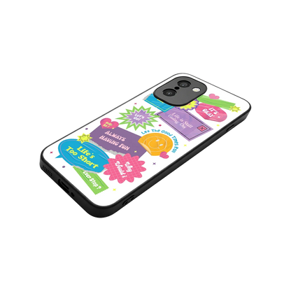 Lesss Go stylish phone case for oneplus 15r | glossy glass and slim fit