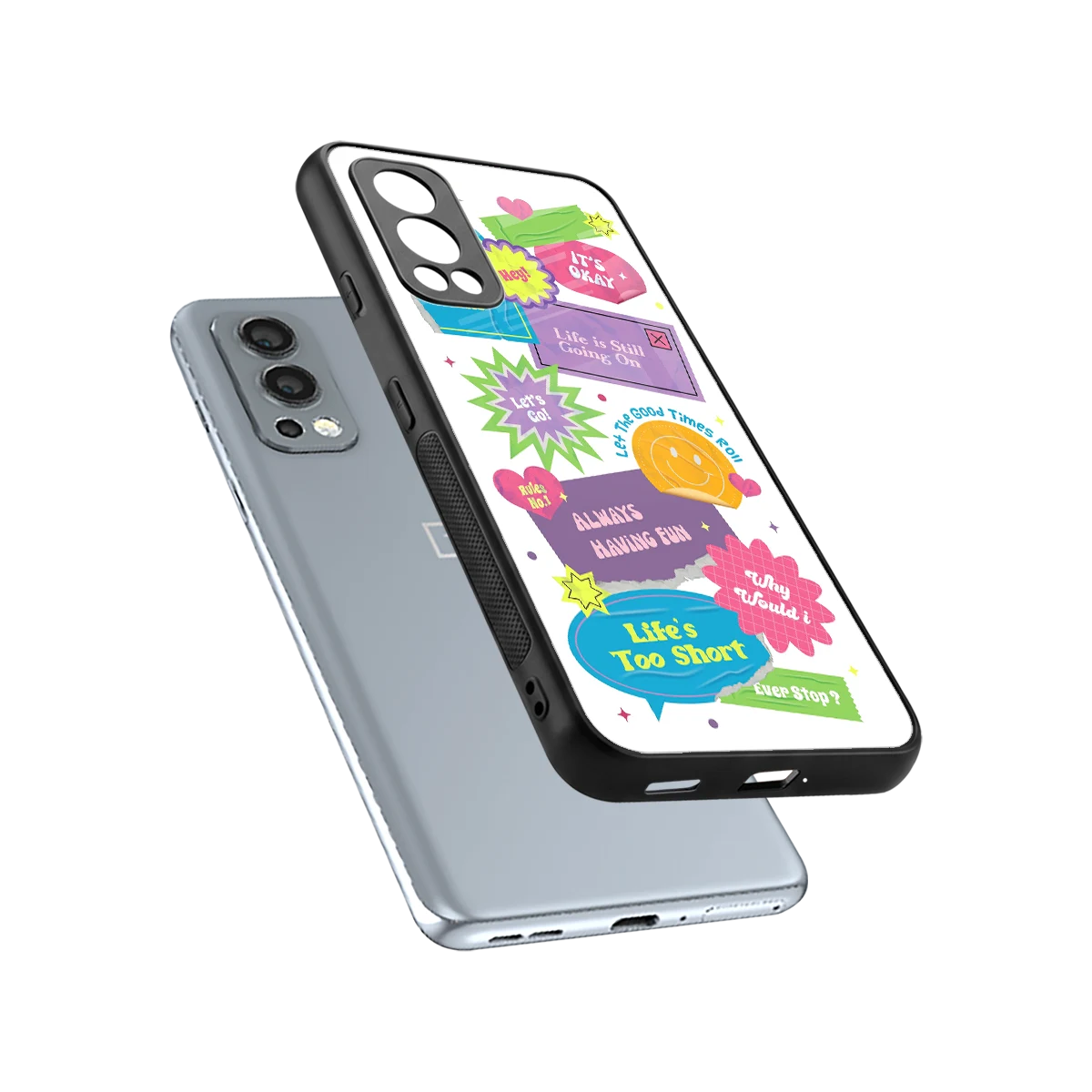 Lesss Go sleek oneplus nord 2 cover with tempered glass back and TPU edges