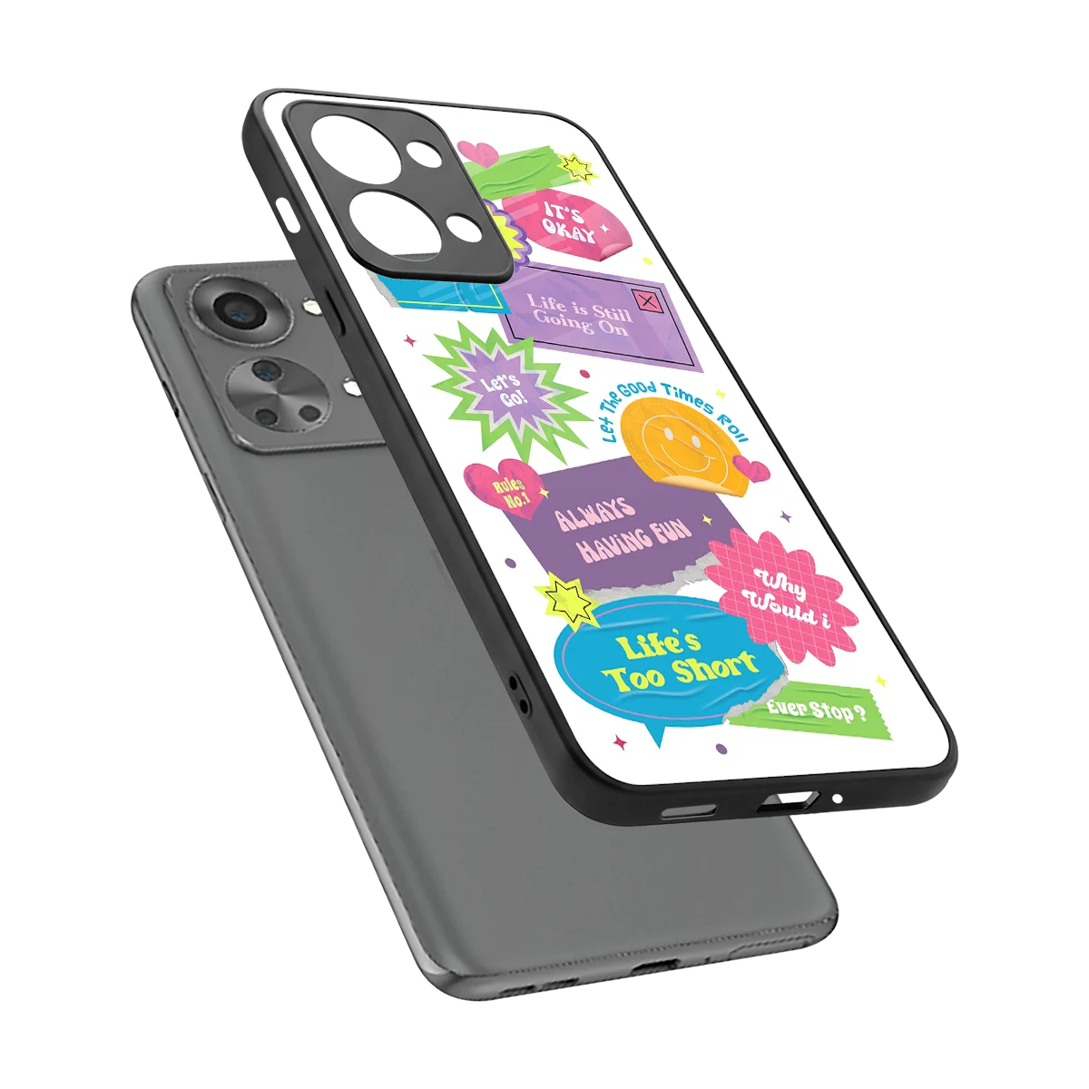 Lesss Go sleek oneplus nord 2t cover with tempered glass back and TPU edges