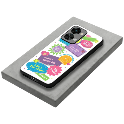 Lesss Go stylish phone case for oneplus nord 2t | glossy glass and slim fit