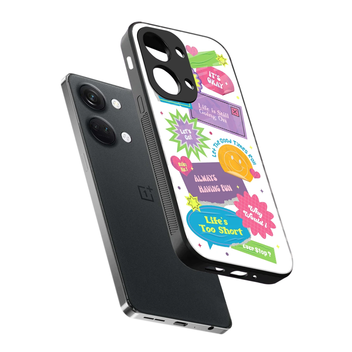 Lesss Go sleek oneplus nord 3 cover with tempered glass back and TPU edges