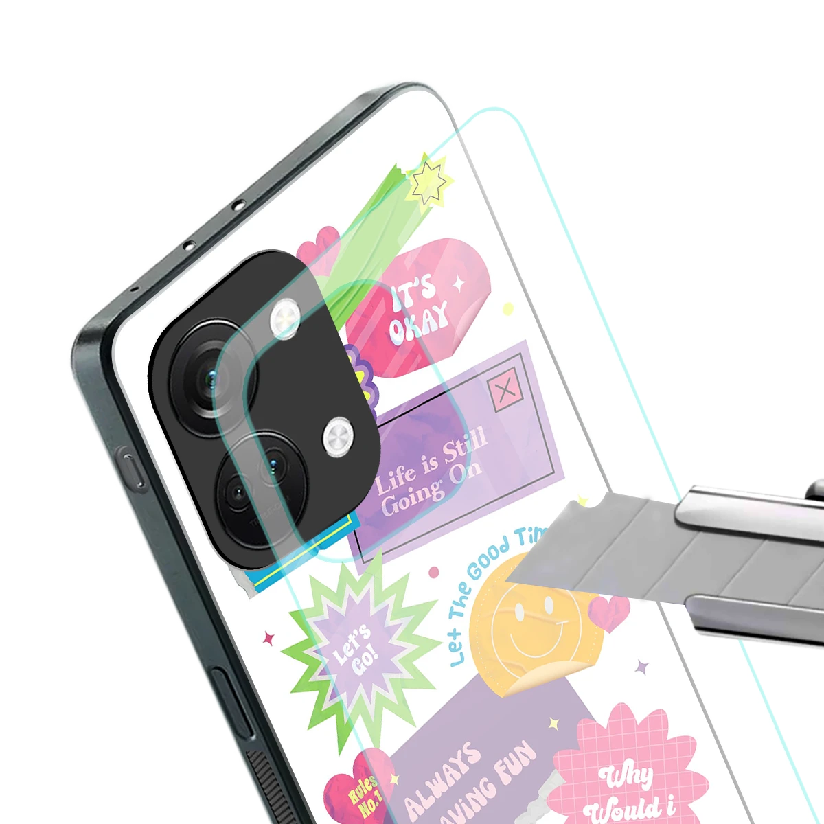 Lesss Go stylish phone case for oneplus nord 3 | glossy glass and slim fit