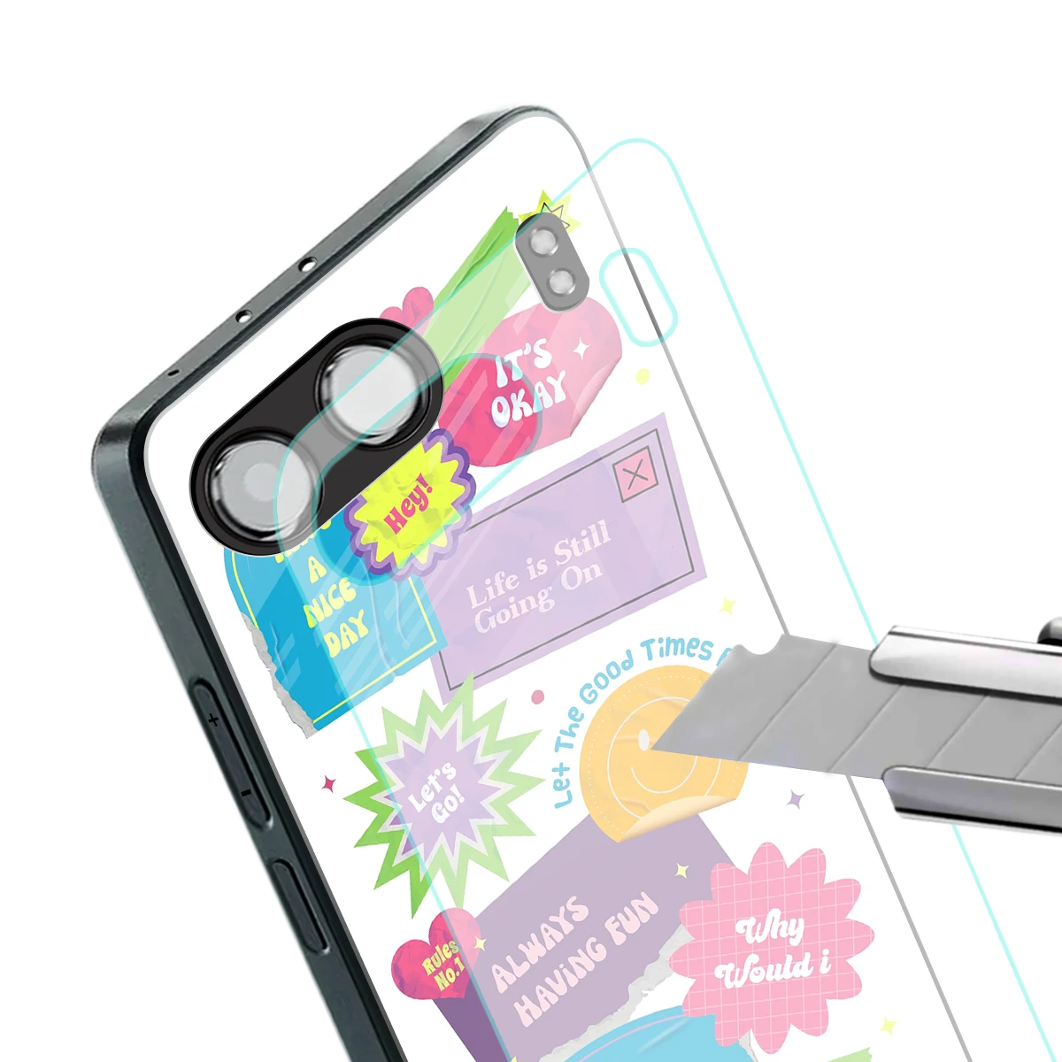 Lesss Go stylish phone case for oneplus nord 4 | glossy glass and slim fit