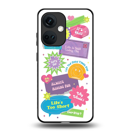 Lesss Go back phone cover | glass case for oneplus nord ce 3