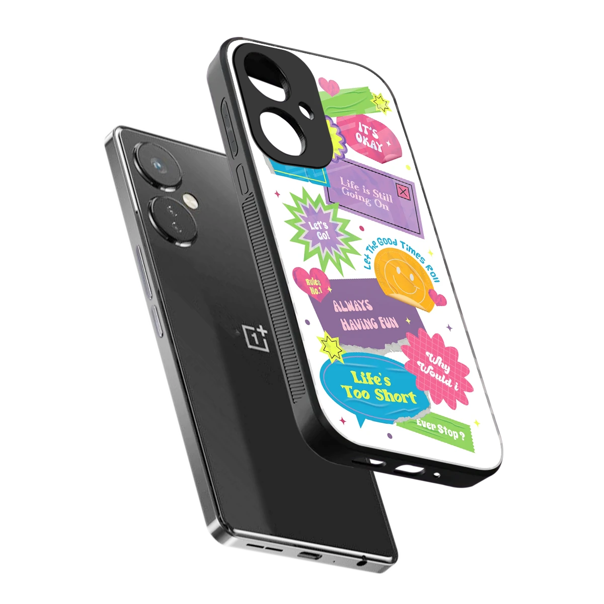 Lesss Go sleek oneplus nord ce 3 cover with tempered glass back and TPU edges