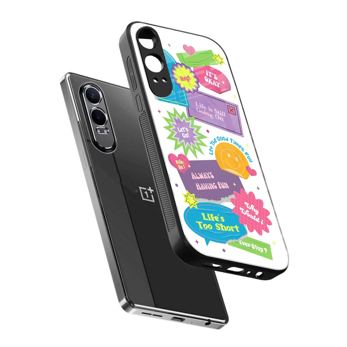 Lesss Go sleek oneplus nord ce 4 lite cover with tempered glass back and TPU edges