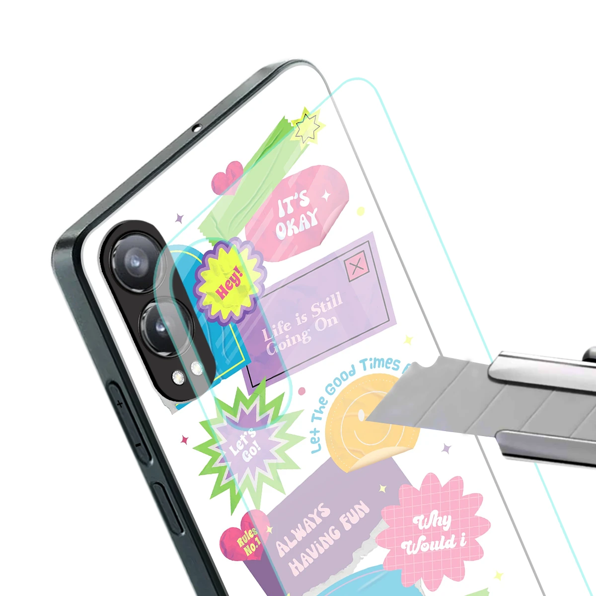 Lesss Go stylish phone case for oneplus nord ce 4 lite | glossy glass and slim fit