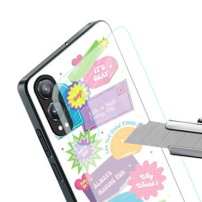 Lesss Go stylish phone case for oneplus nord ce 4 lite | glossy glass and slim fit