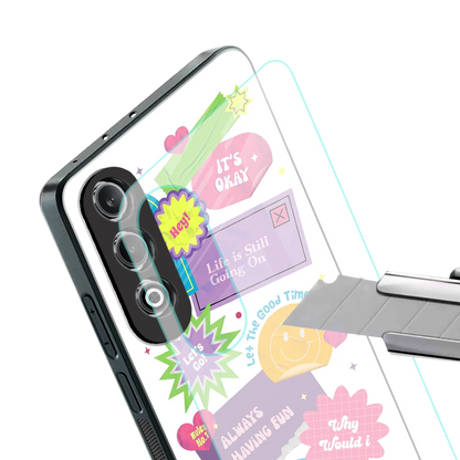 Lesss Go stylish phone case for oneplus nord ce 4 | glossy glass and slim fit