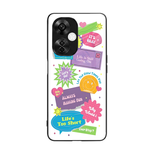 Lesss Go back phone cover | glass case for oneplus nord ce 3 lite