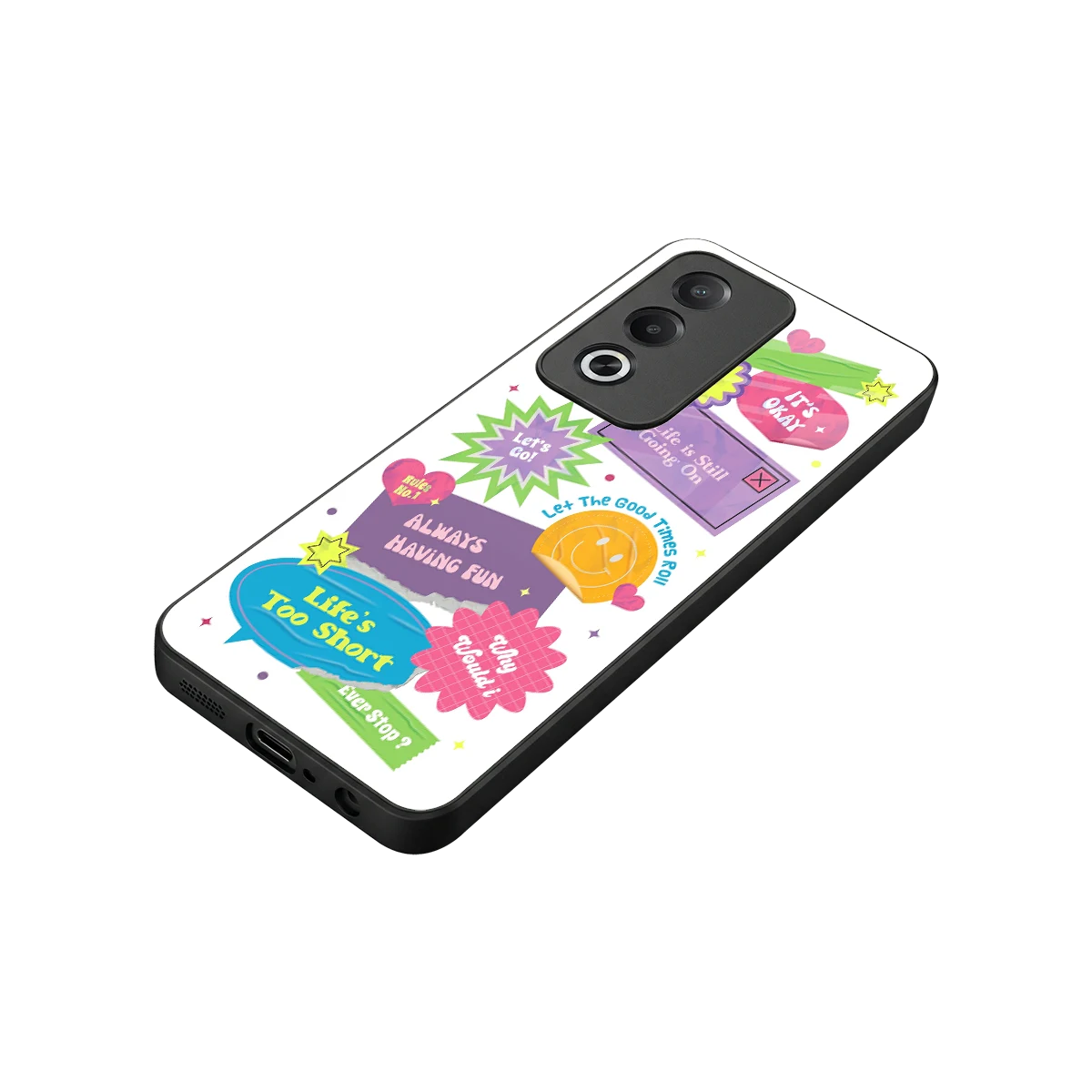 Lesss Go stylish phone case for oppo a3 pro | glossy glass and slim fit