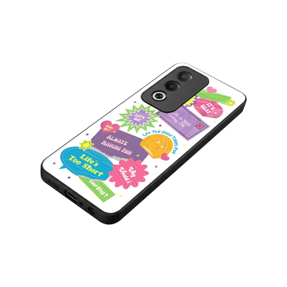 Lesss Go stylish phone case for oppo a3 pro | glossy glass and slim fit