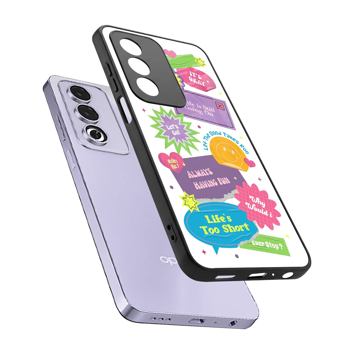 Lesss Go sleek oppo a3 pro cover with tempered glass back and TPU edges